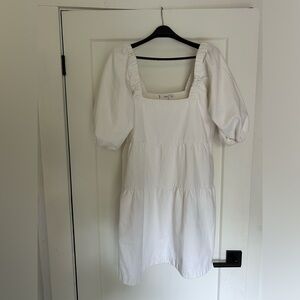 Mango White heavy cotton dress